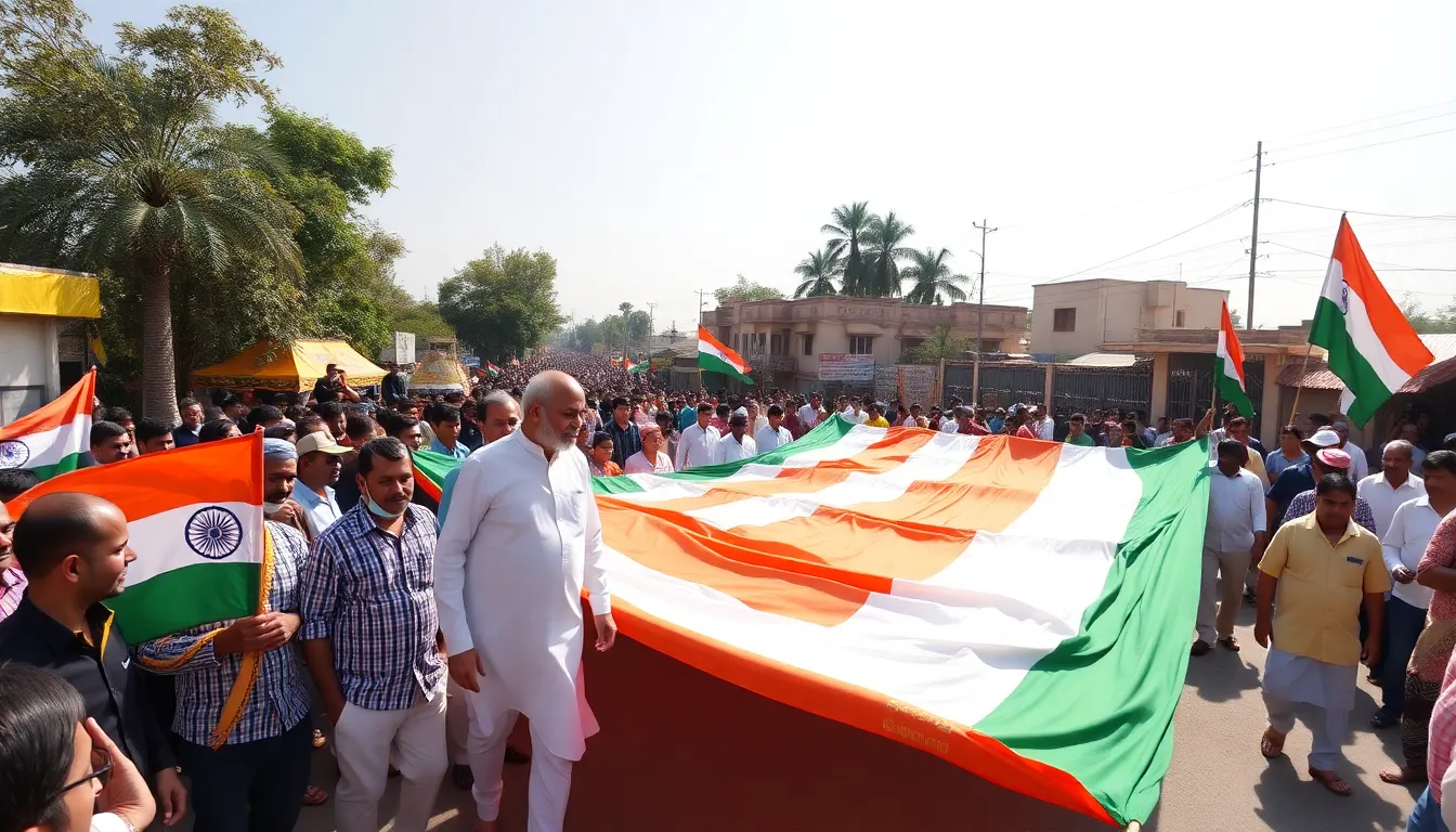 A Grand Tiranga Yatra Held in Sanand with Amit Shah