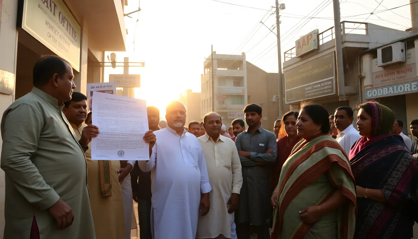 AAP Demands Removal of Minister Bachu Khabad in Patan