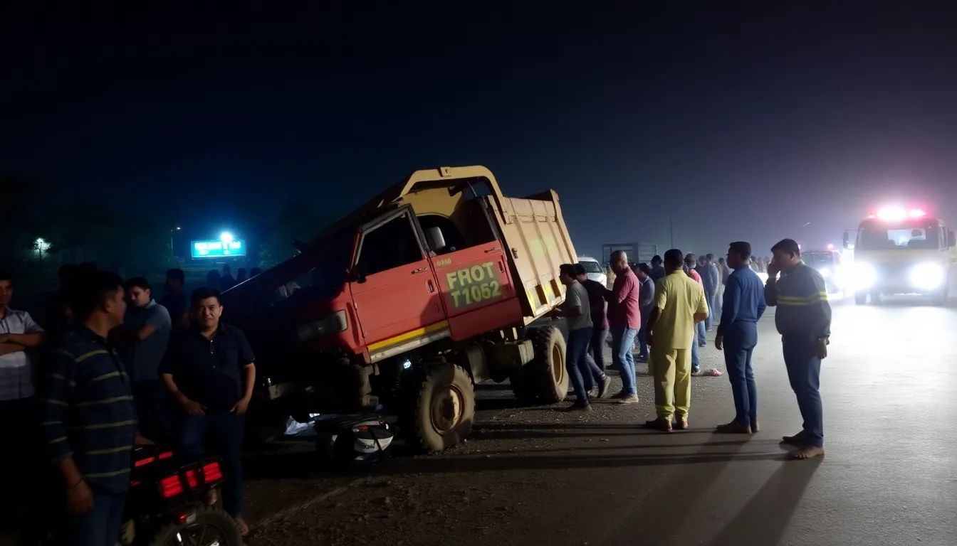 Accident on Patan-Unjha Highway: Dumper and Tractor Collide