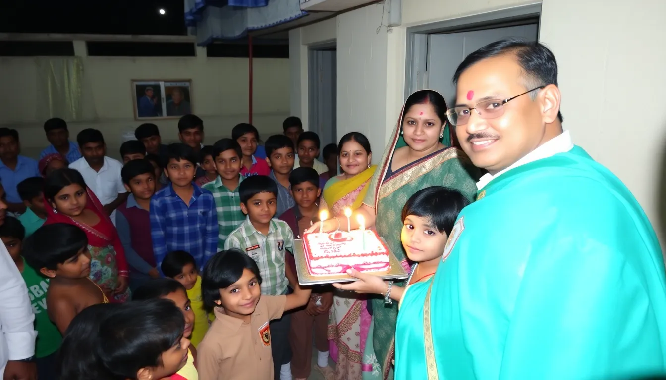 Banaskantha SP Celebrates Birthday and Wedding Anniversary with Children