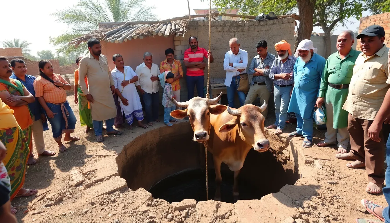 Brave Rescue of Cow from Well in Kankrej Taluka
