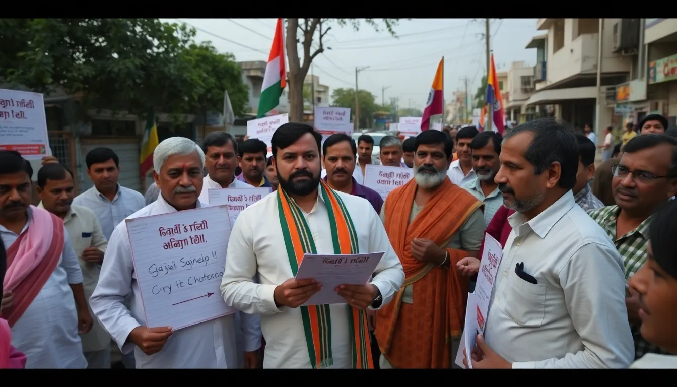 Congress Protests Against Anganwadi Closures in Sanjeli
