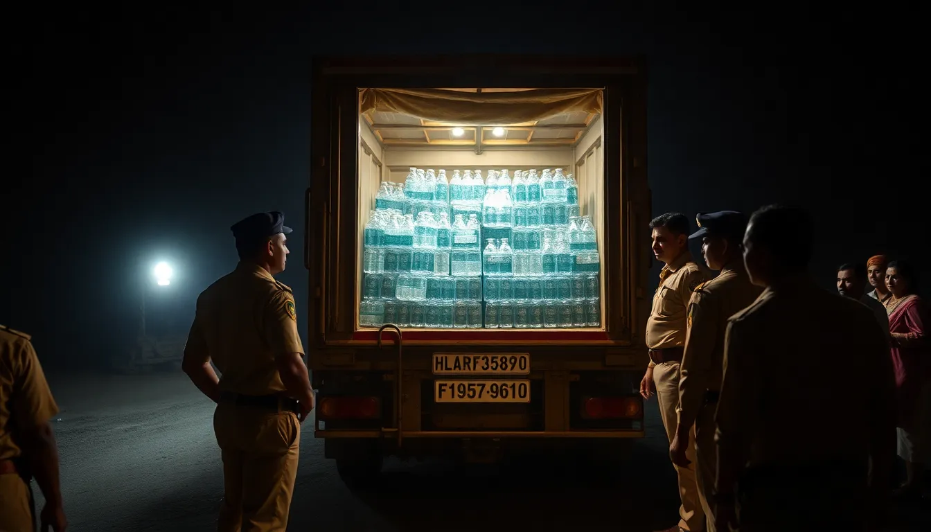 Dhandhuka Police Seize Illegal Alcohol Shipment Hidden in Mineral Water Bottles