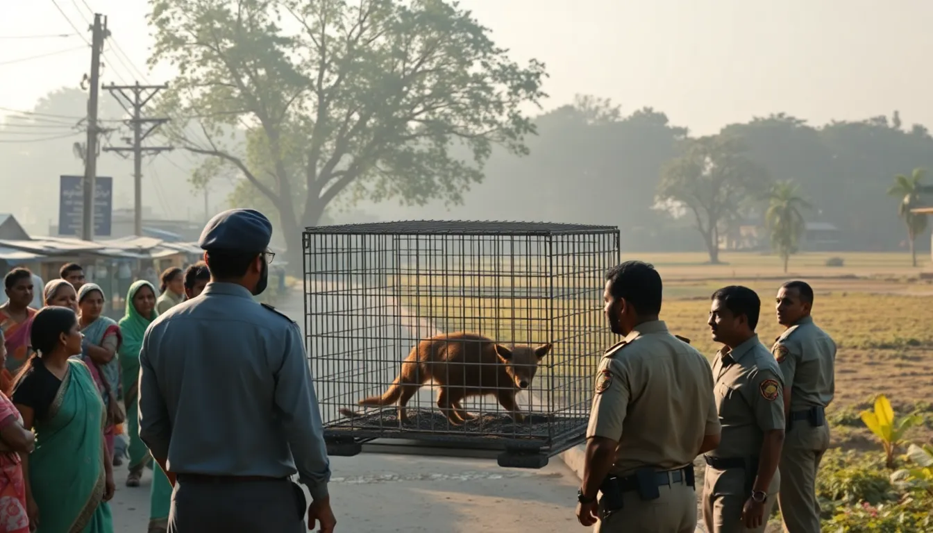 Forest Department Team Captures Wild Kapiraj After Seven Days of Efforts