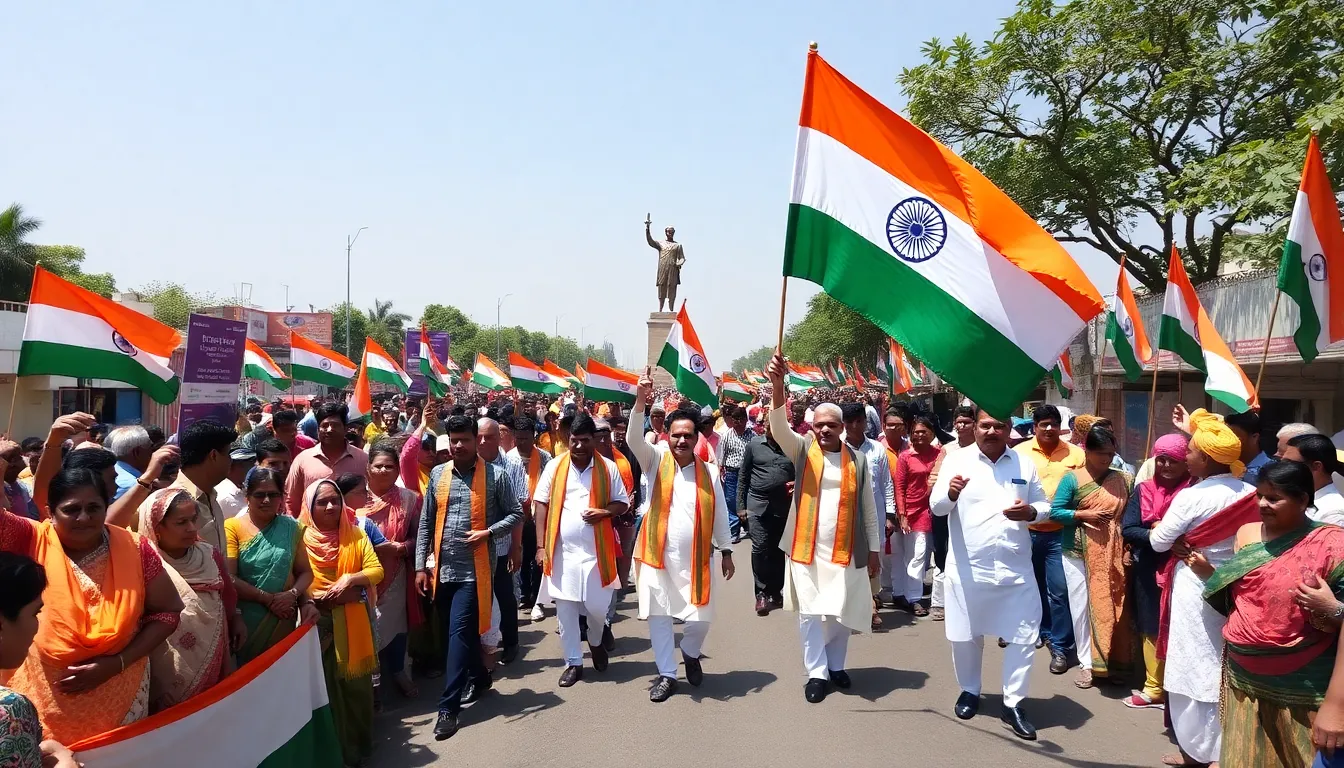 Grand Tiranga Yatra Celebrated in Sanand