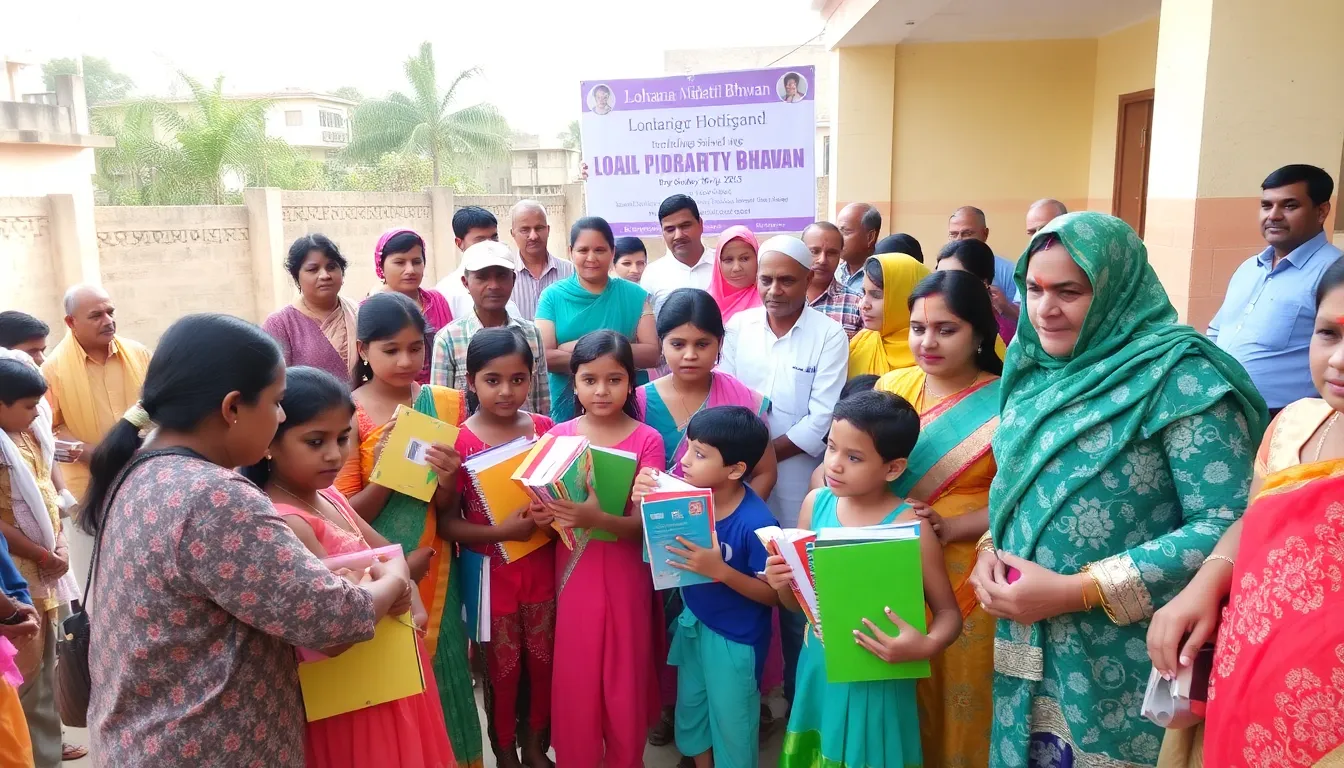 Lohana Community Distributes School Supplies to Students in Bhavnagar