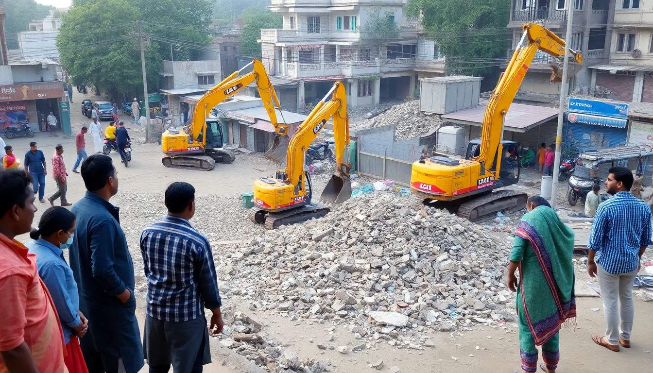 Mega Demolition in Bapunagar: Over 450 Structures Removed in Two Hours