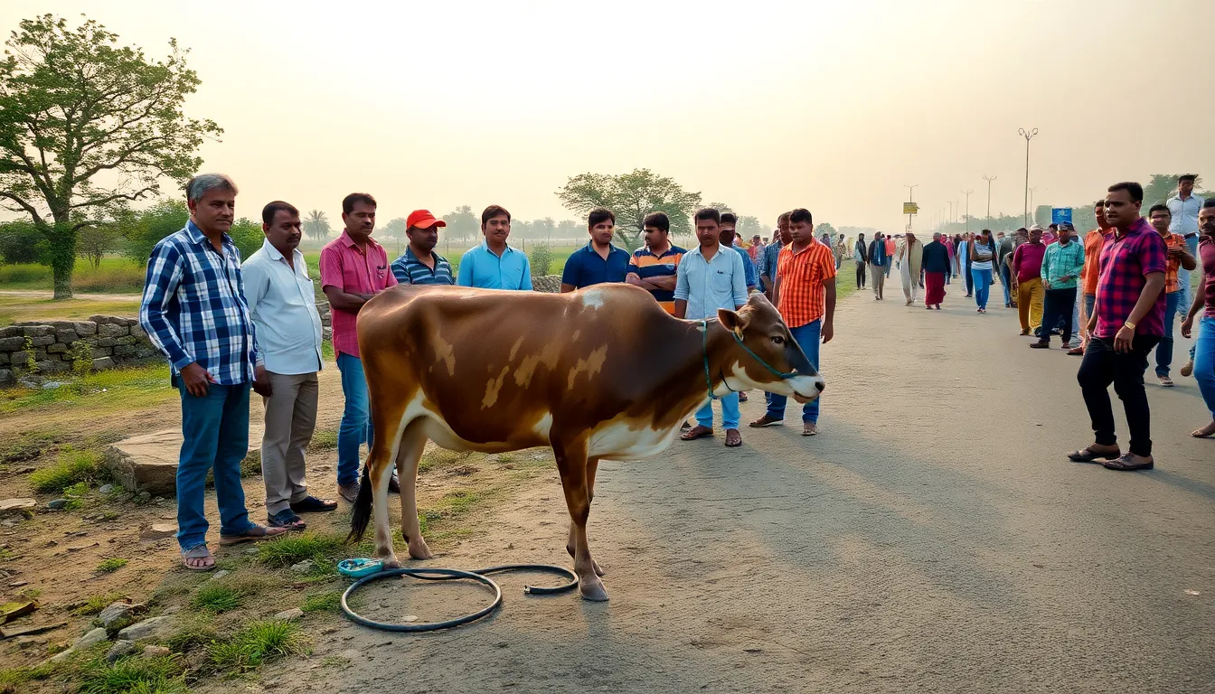 Outrage Over Acid Attack on Cow in Lakhani
