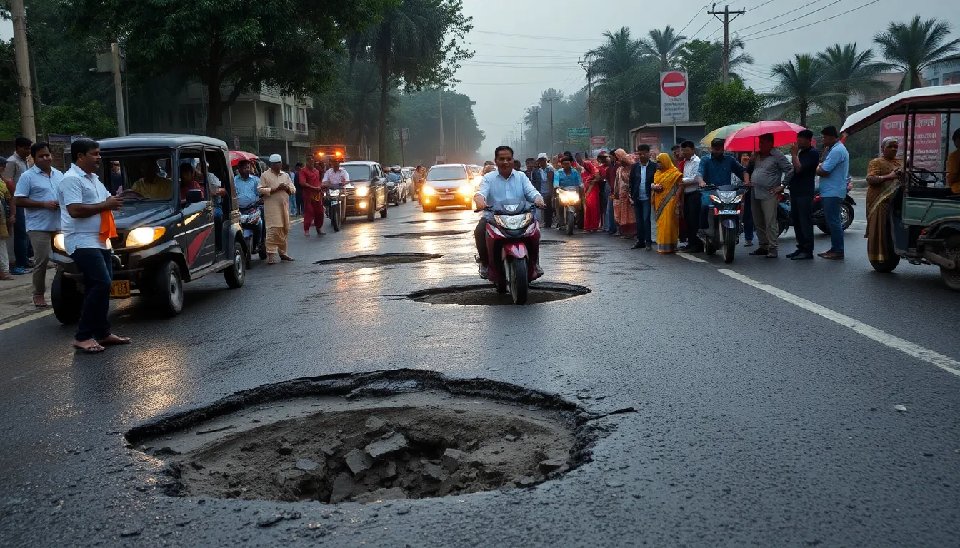 Palanpur's Dangerous Roads Near Mira Gate Cause Trouble for Drivers