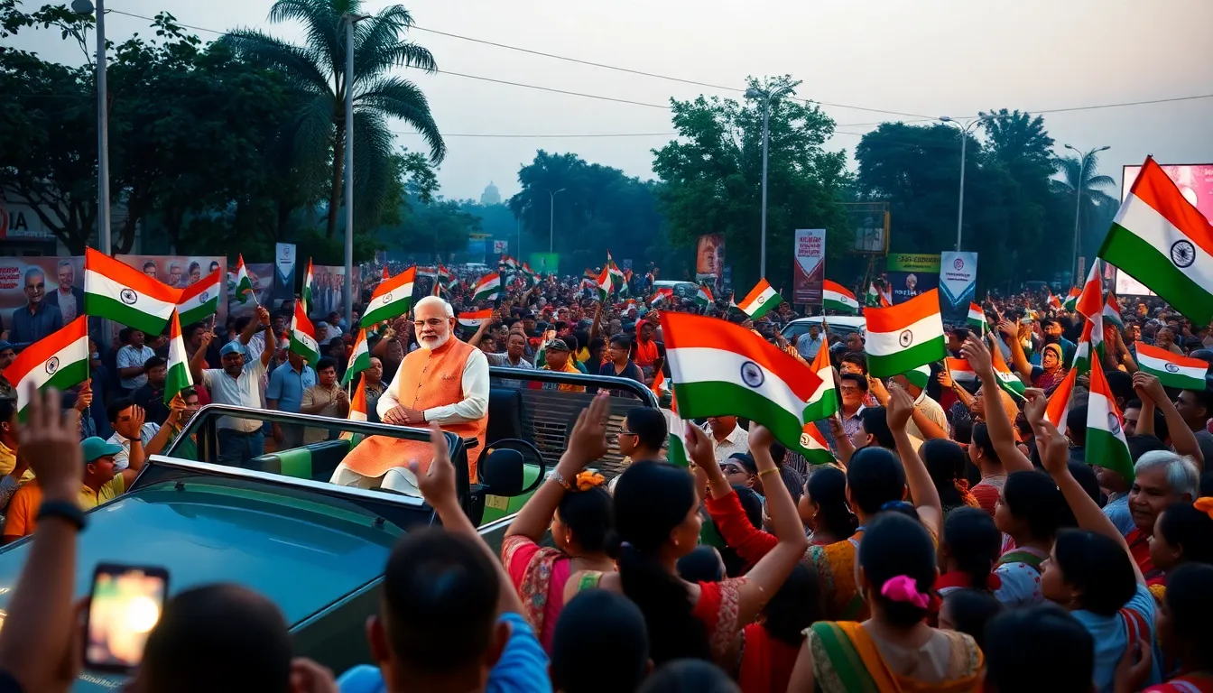 PM Modi's Grand Road Show in Ahmedabad
