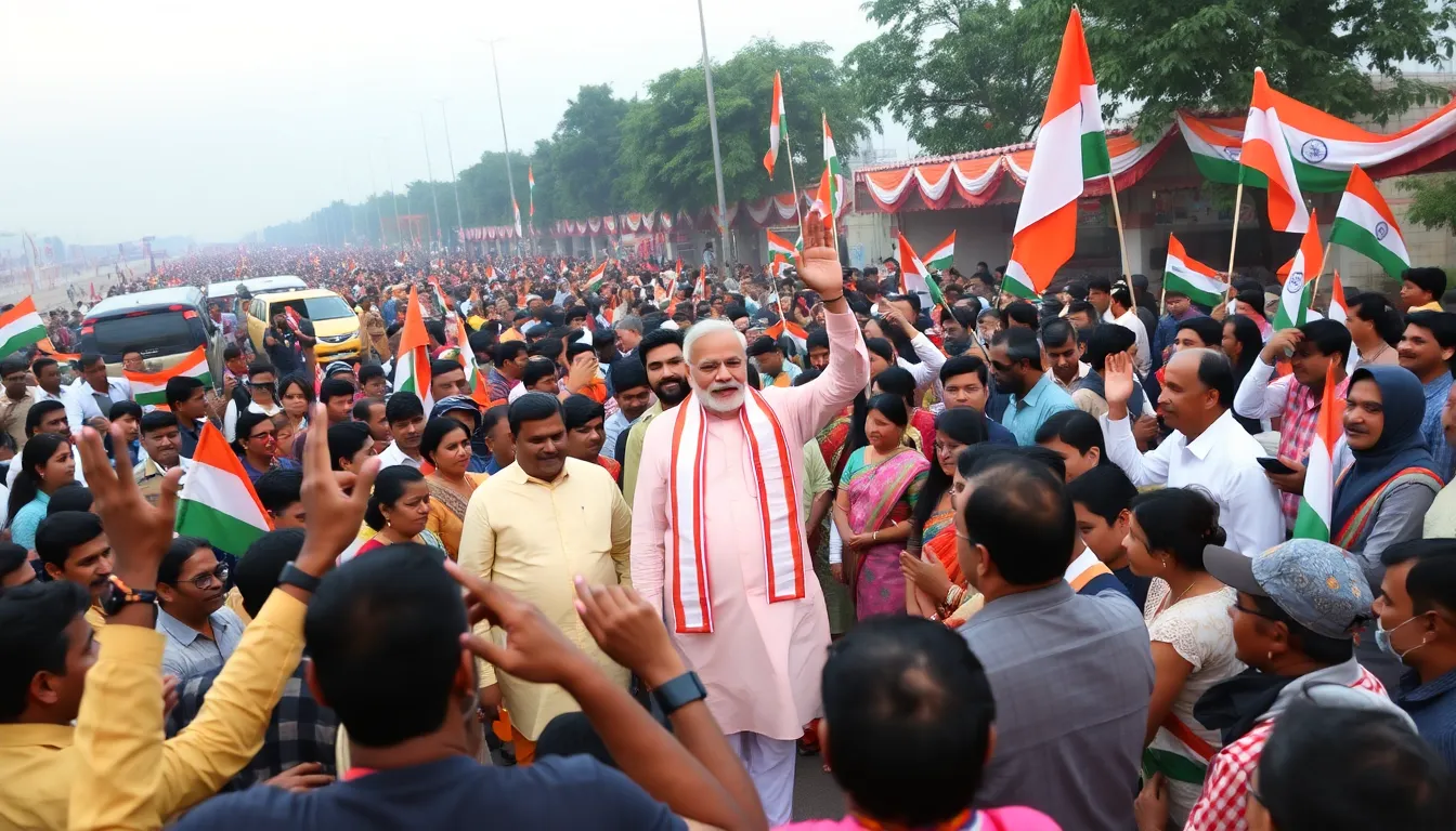 PM Modi's Grand Road Show in Ahmedabad