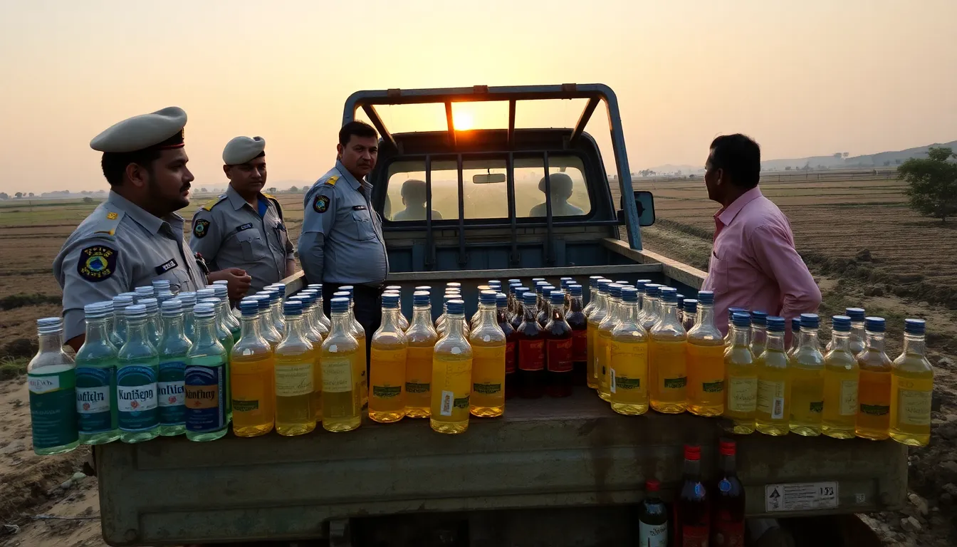 Police Seize 4,020 Bottles of Foreign Liquor in Mavsari