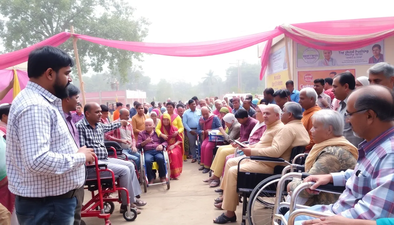 Support for Disabled and Elderly in Ahmedabad: Free Aid Distribution Camp Held