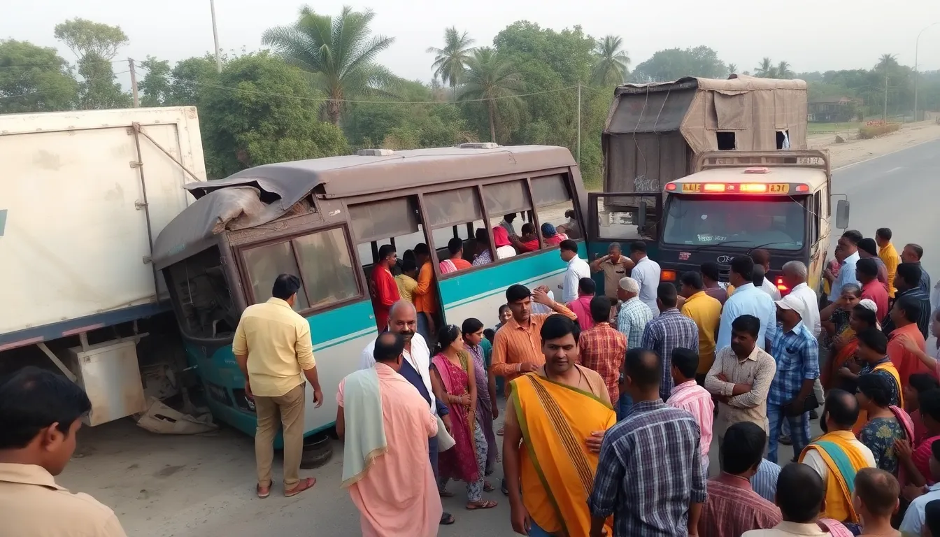 Truck and Mini Bus Collision in Dahod Injures 12 Pilgrims