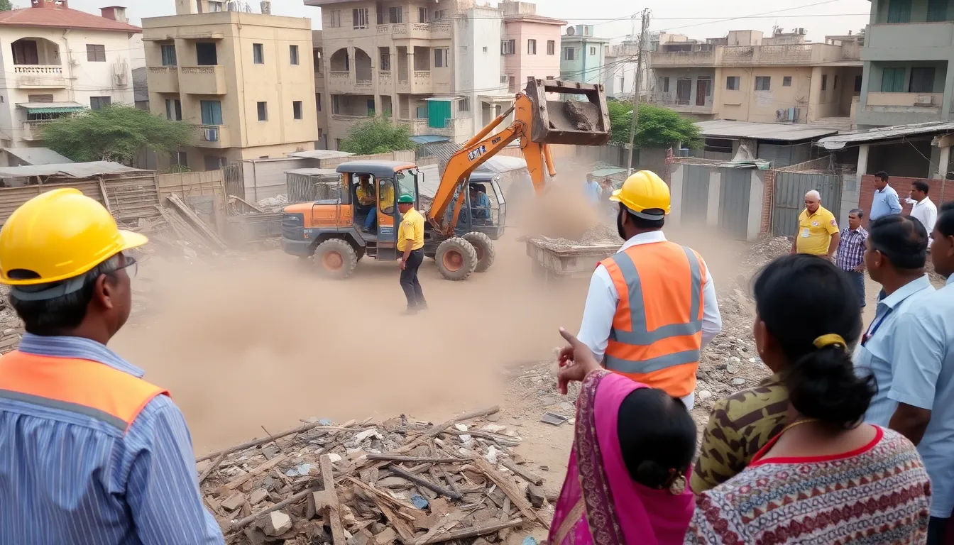 Vapi Municipal Corporation Dismantles Illegal Scrap Godowns