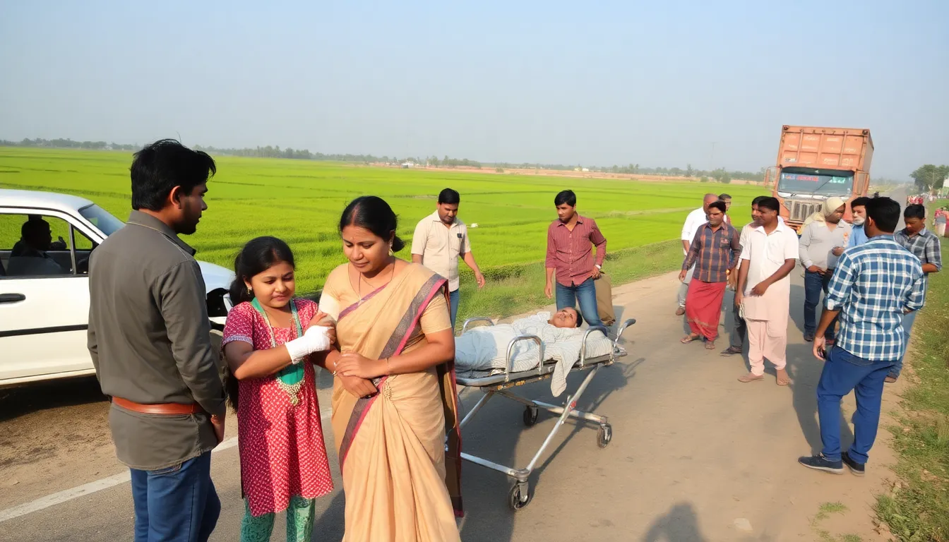 Accident Near Halol: 13 Injured on Way to Ashthi Visarjan