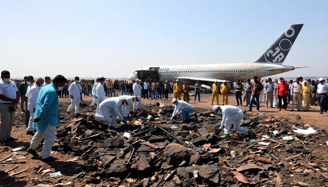 Ahmedabad Plane Crash: Ongoing Cleanup and Investigation Efforts