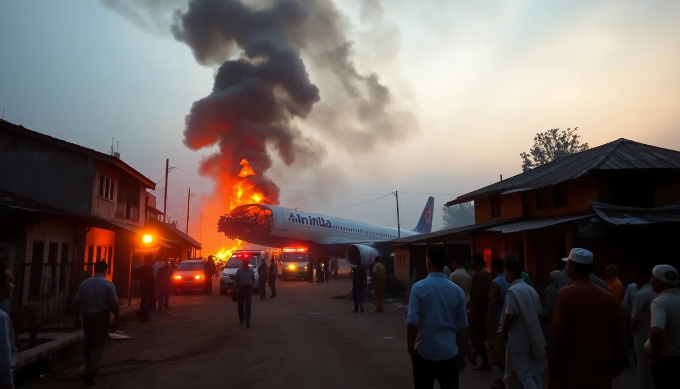 Air India Plane Crashes in Ahmedabad: 242 Passengers on Board