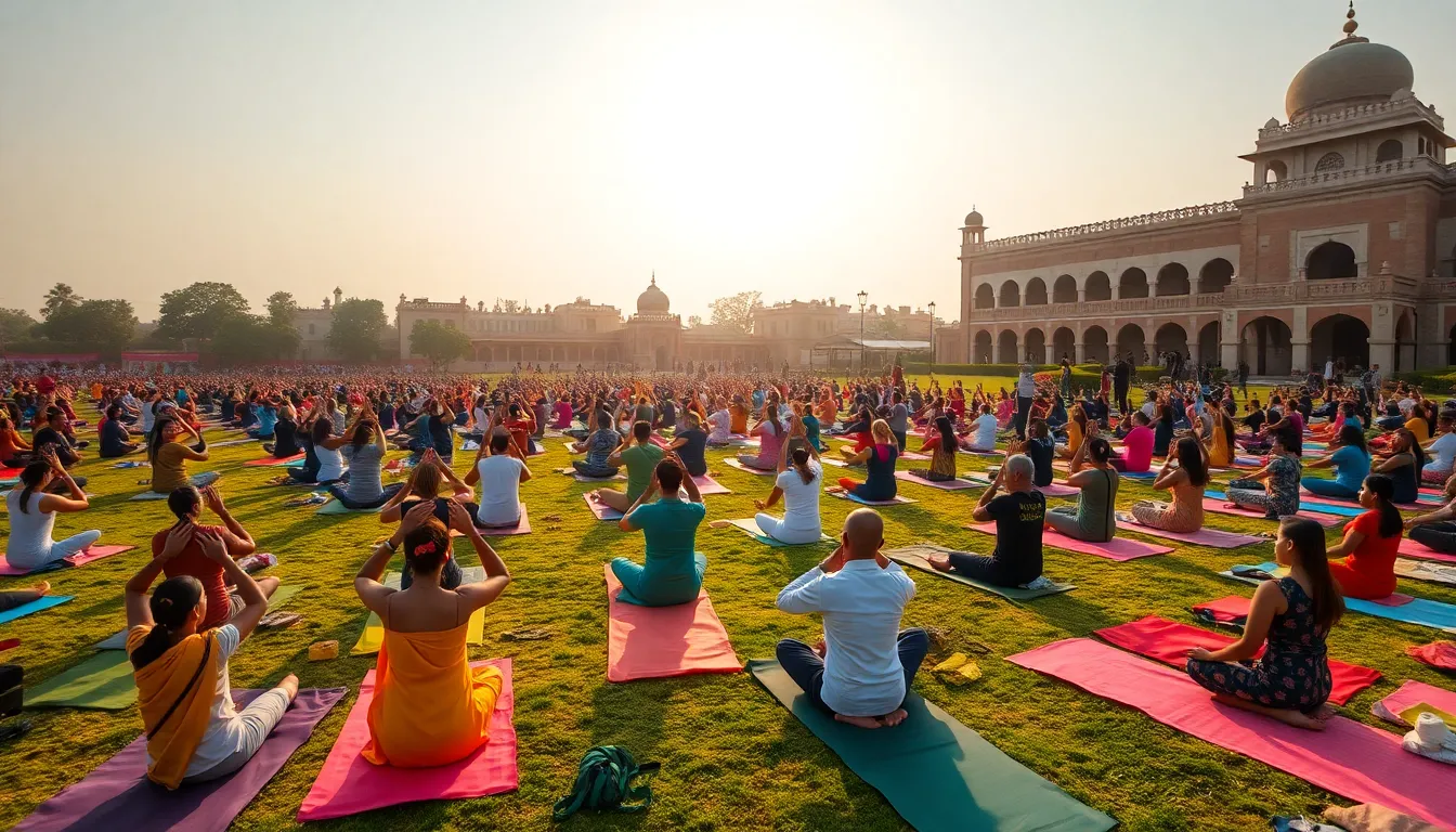 Celebration of International Yoga Day in Ahmedabad