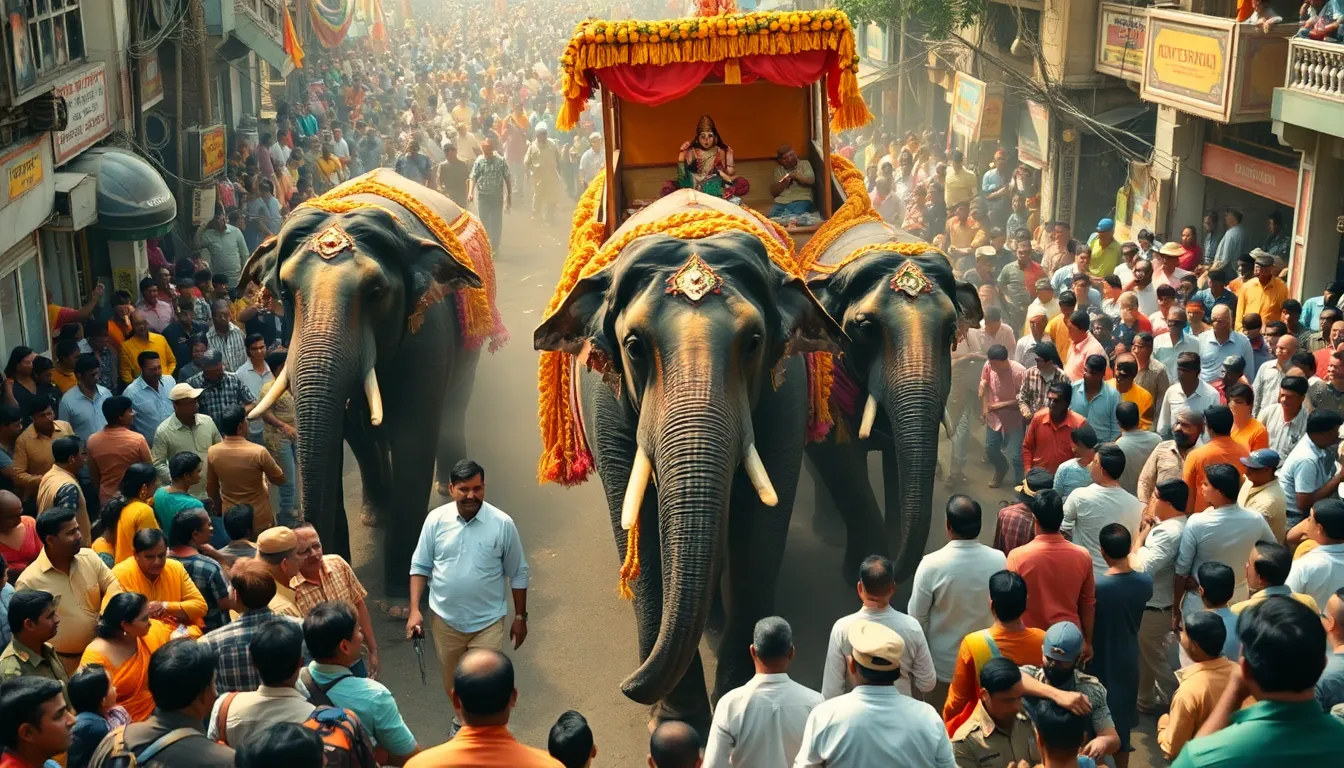 Chaos at Gujarat Rath Yatra: Elephants Run Amok in Ahmedabad