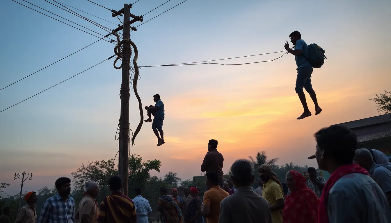 Cobra Rescued After Climbing Electricity Pole in Sankheda