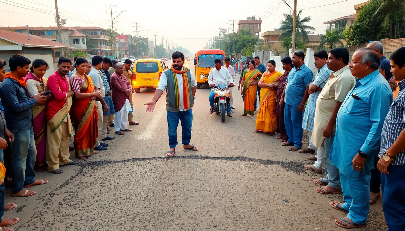 Concerns Raised Over Road Quality Near Somnath Township in Deesa