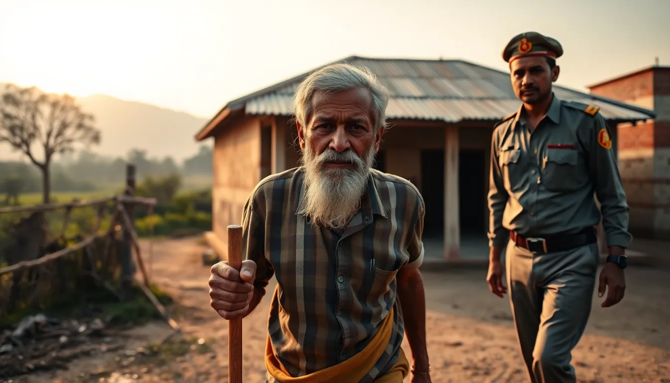 Determined Grandfather Casts Vote Despite Physical Struggles