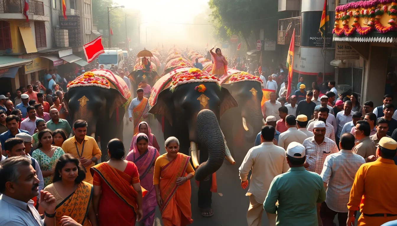 Elephants Cause Panic During Ahmedabad's Rath Yatra