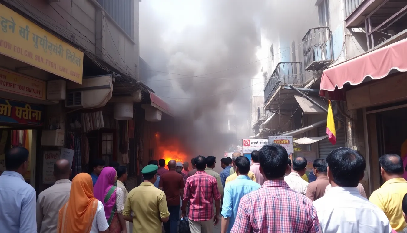 Fire Breaks Out in Ambaji Market Due to Short Circuit