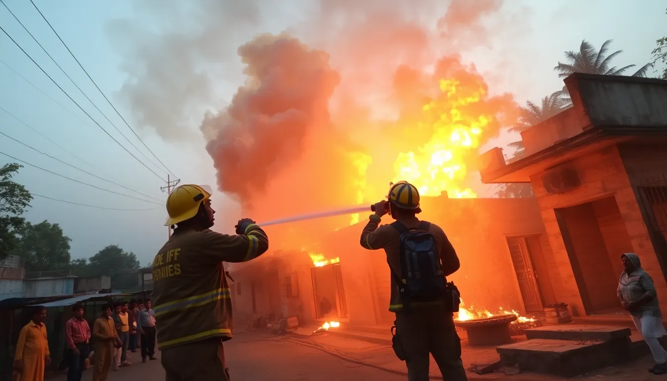 Fire Breaks Out in Anand: Three Injured Due to Gas Leak