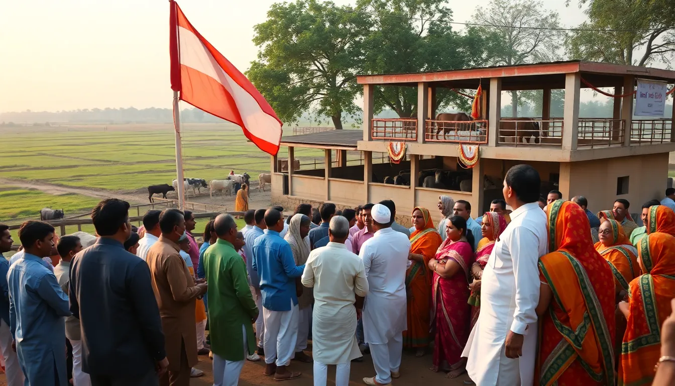 Flag Hoisting Ceremony at Kishan Gaushala in Rajkot