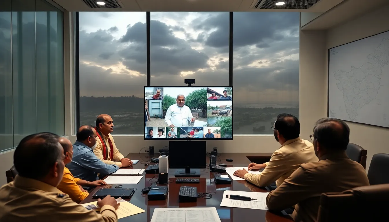 Gujarat Chief Minister Reviews Flood Impact via Video Conference