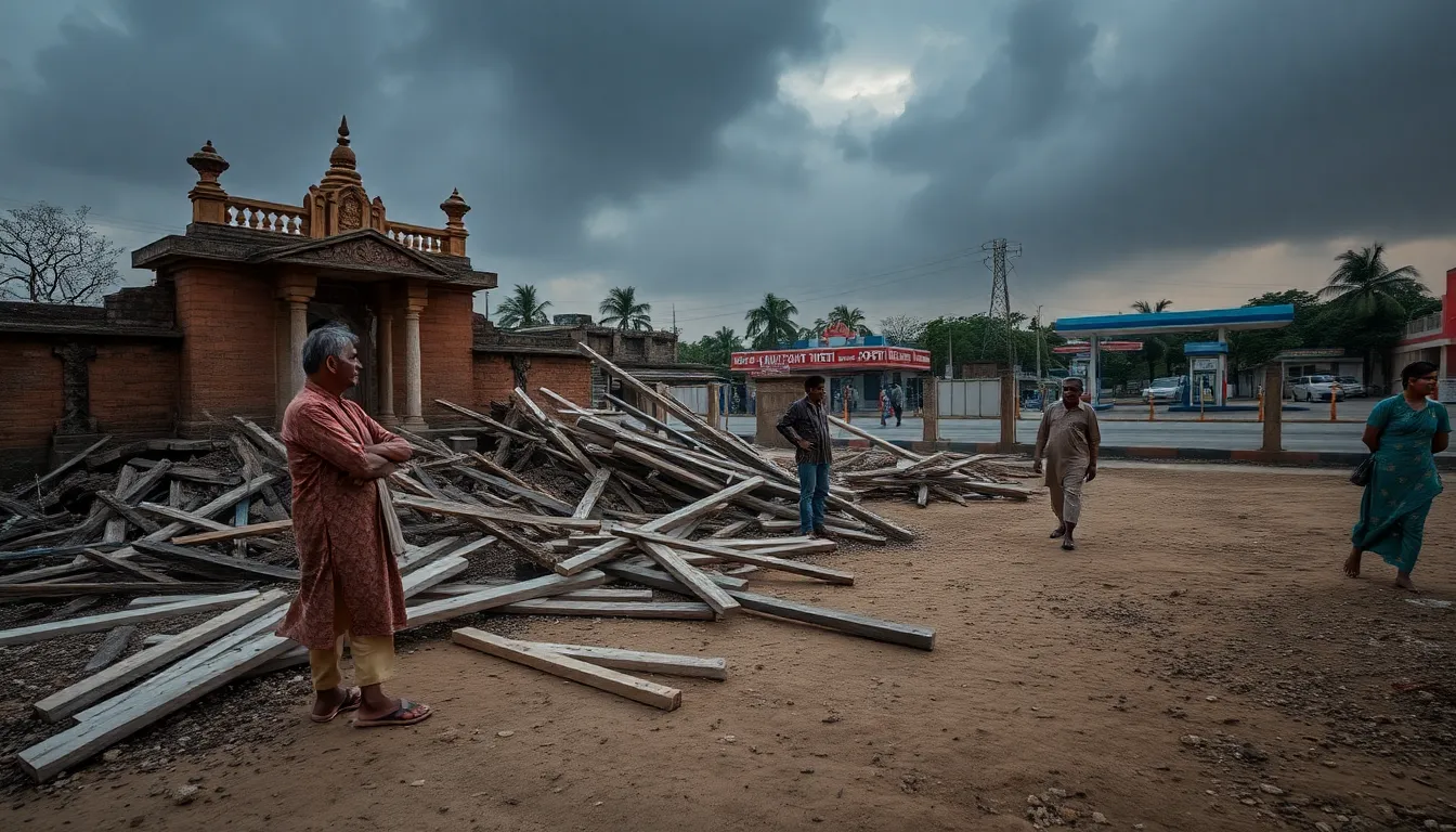 Heavy Rain Causes Damage at Halol Shantivan Cemetery