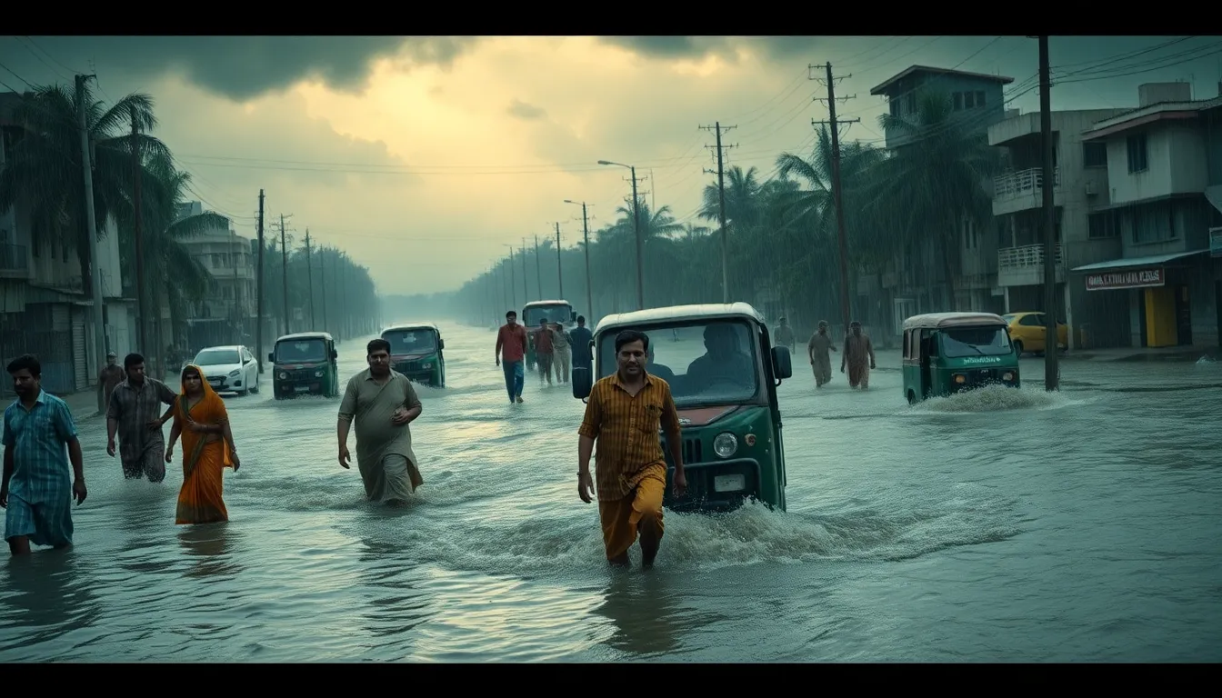 Heavy Rain Causes Flooding in Sankheda