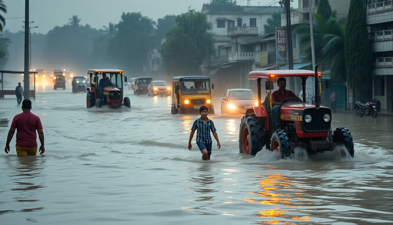 Heavy Rain Causes Floods in Surat, Bharuch, and Navsari