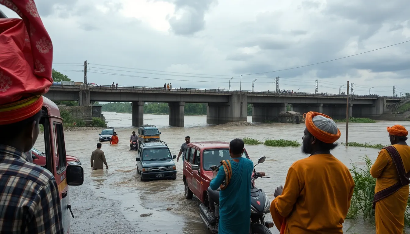Heavy Rain Causes Problems for Drivers in Chitrasani Village