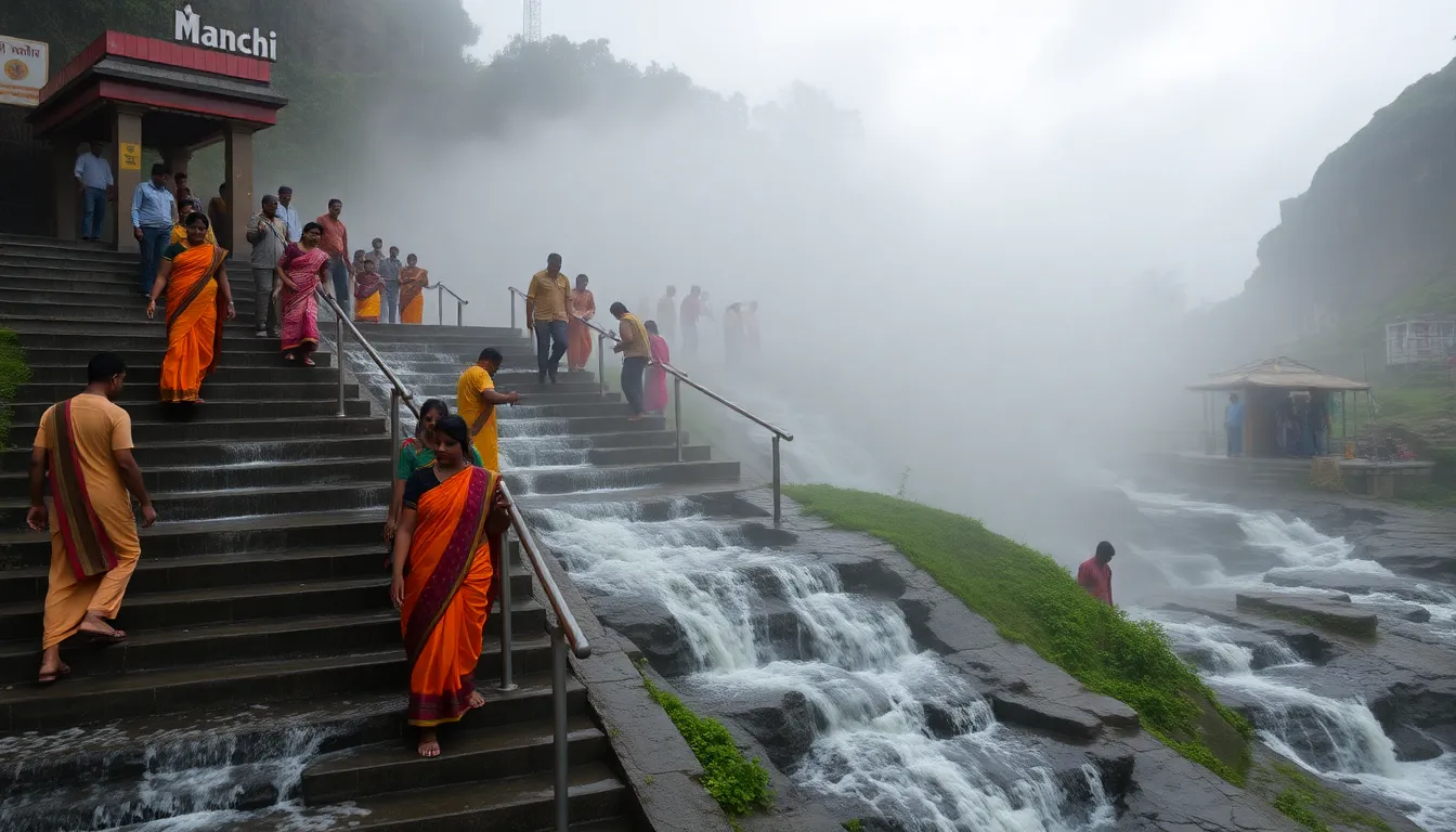 Heavy Rain Strands Pilgrims at Pavagadh