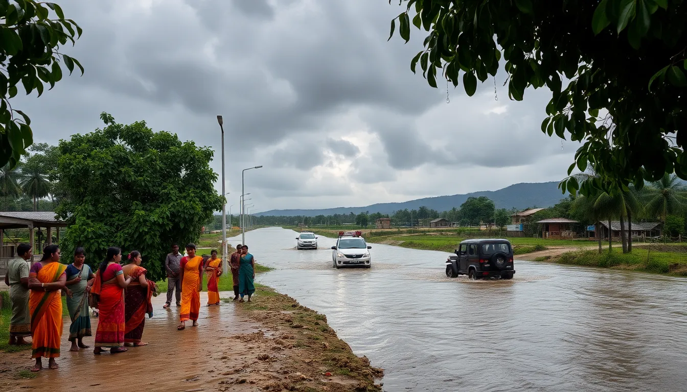 Heavy Rainfall Hits Jambughoda, Gujarat: Market Activities Come to a Halt