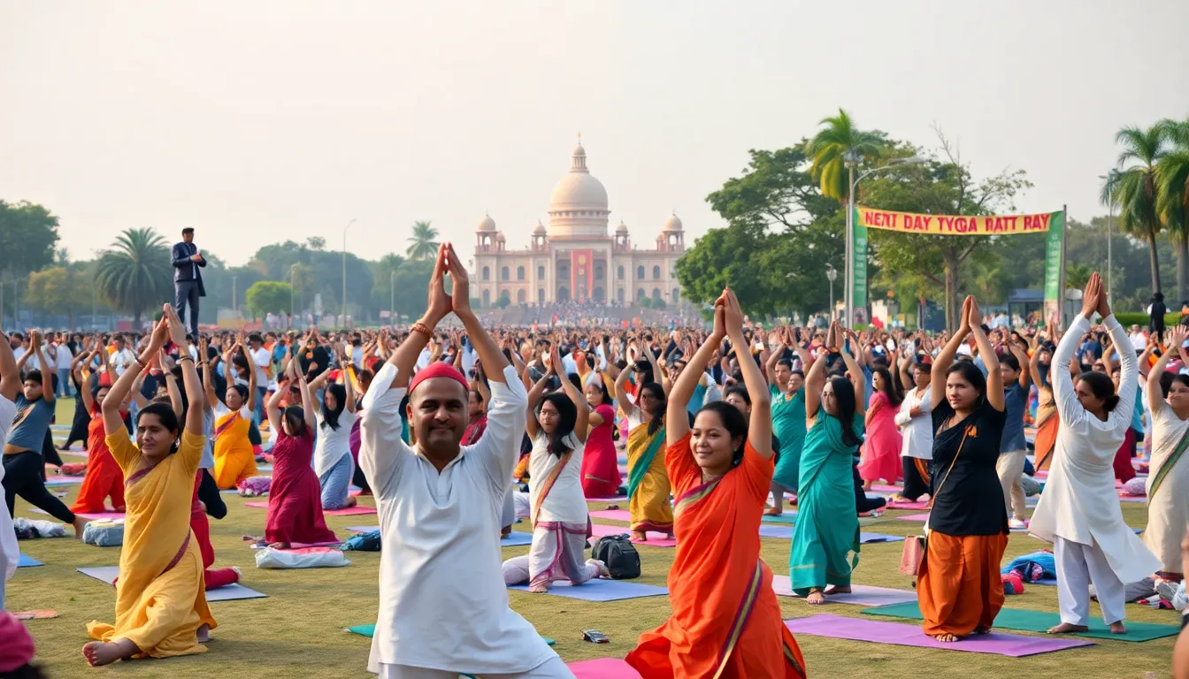 International Yoga Day Celebrated in Gandhinagar with Theme 'One Earth, One Health'