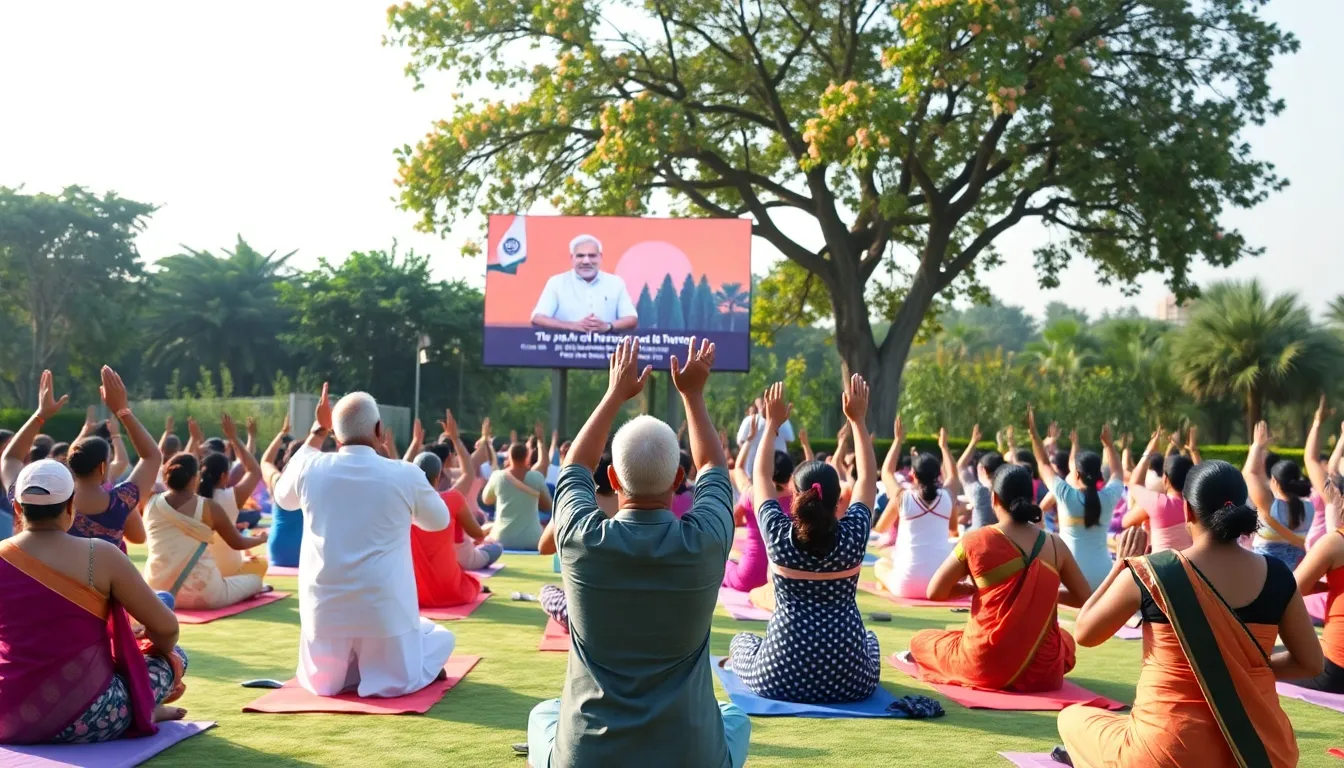 International Yoga Day Celebrated in Gandhinagar