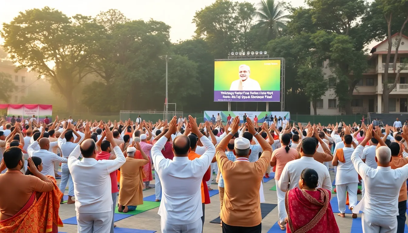 International Yoga Day Celebrated in Himmatnagar