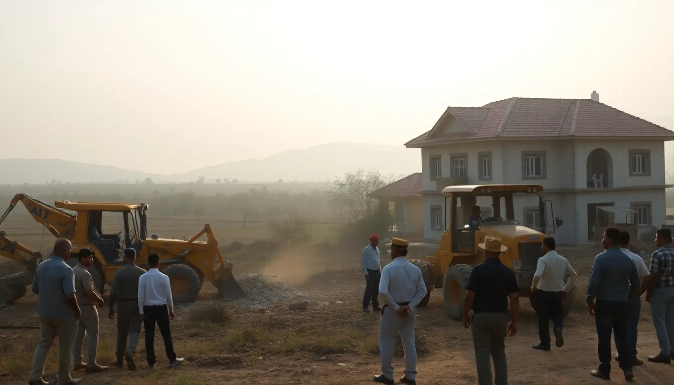 Junagadh Police Demolish Illegal Structures Linked to Notorious Criminal