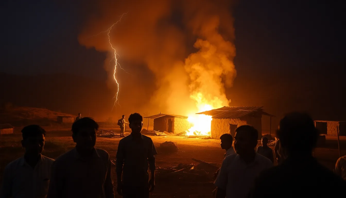Lightning Strikes Houses in Gaidetha Village, Kavant Taluka
