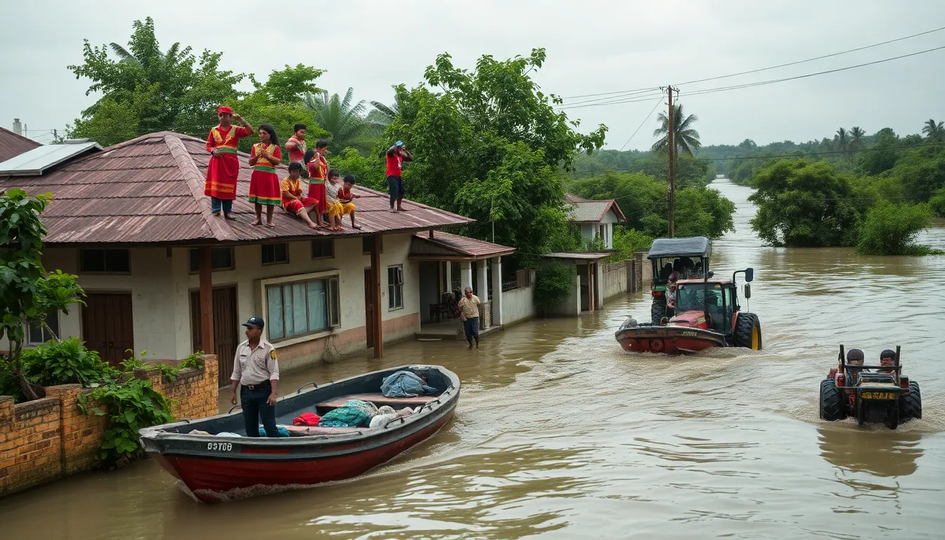 Mahuva School Students Rescued from Flooding River