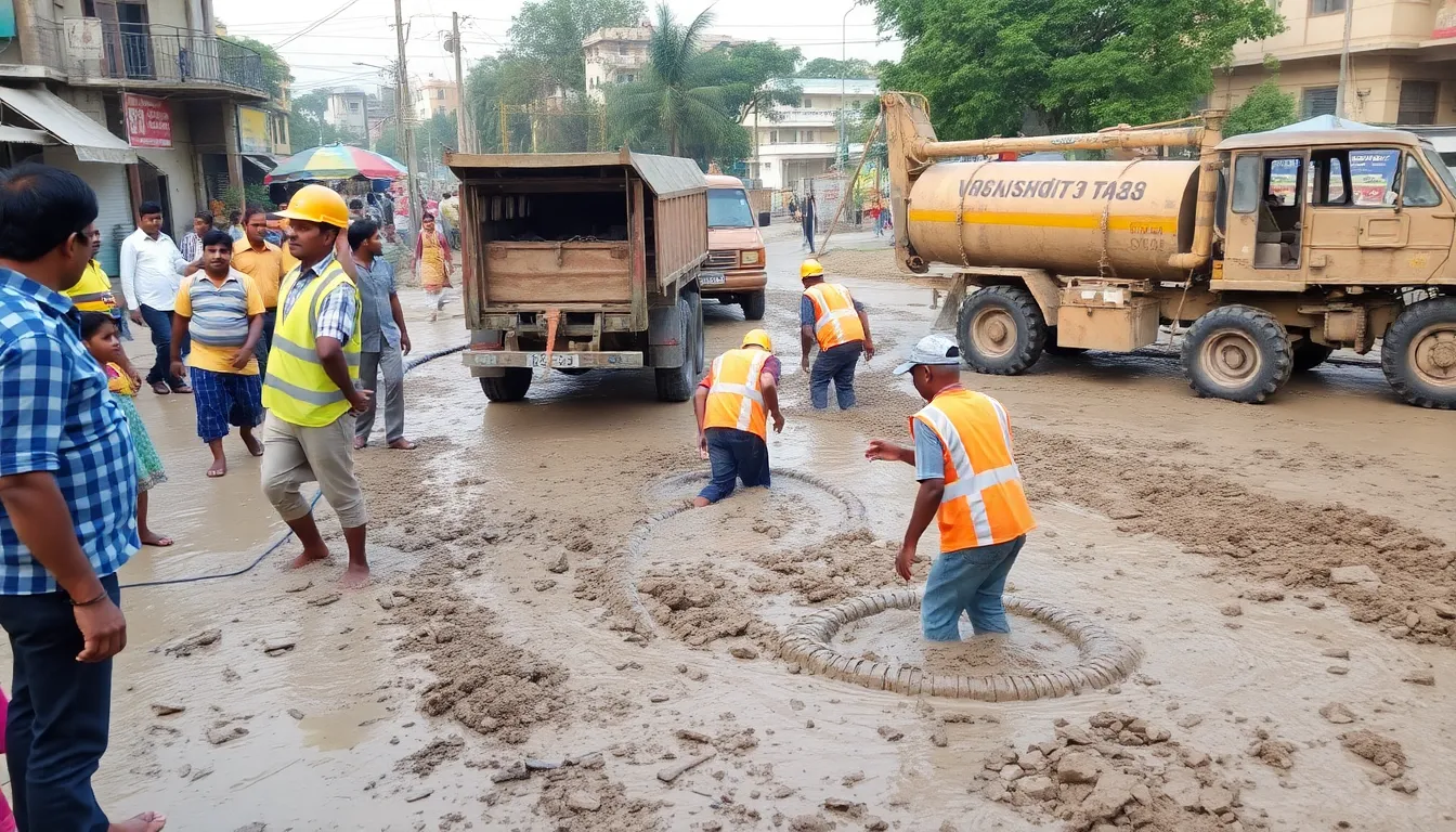 Nadiad's Vaishali Drain Work Faces Challenges Amidst Drain Water Issues