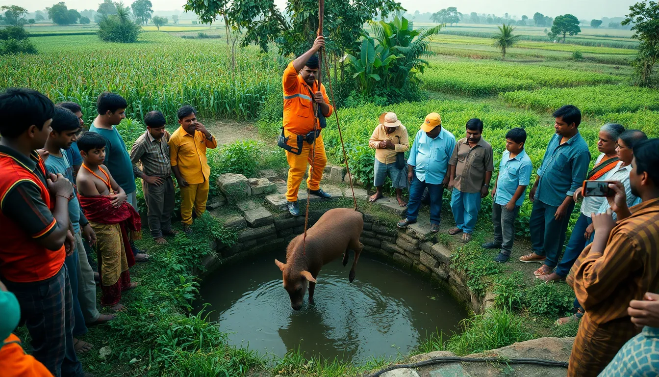 Nilgai Rescued from Well in Halol's Jepura Village