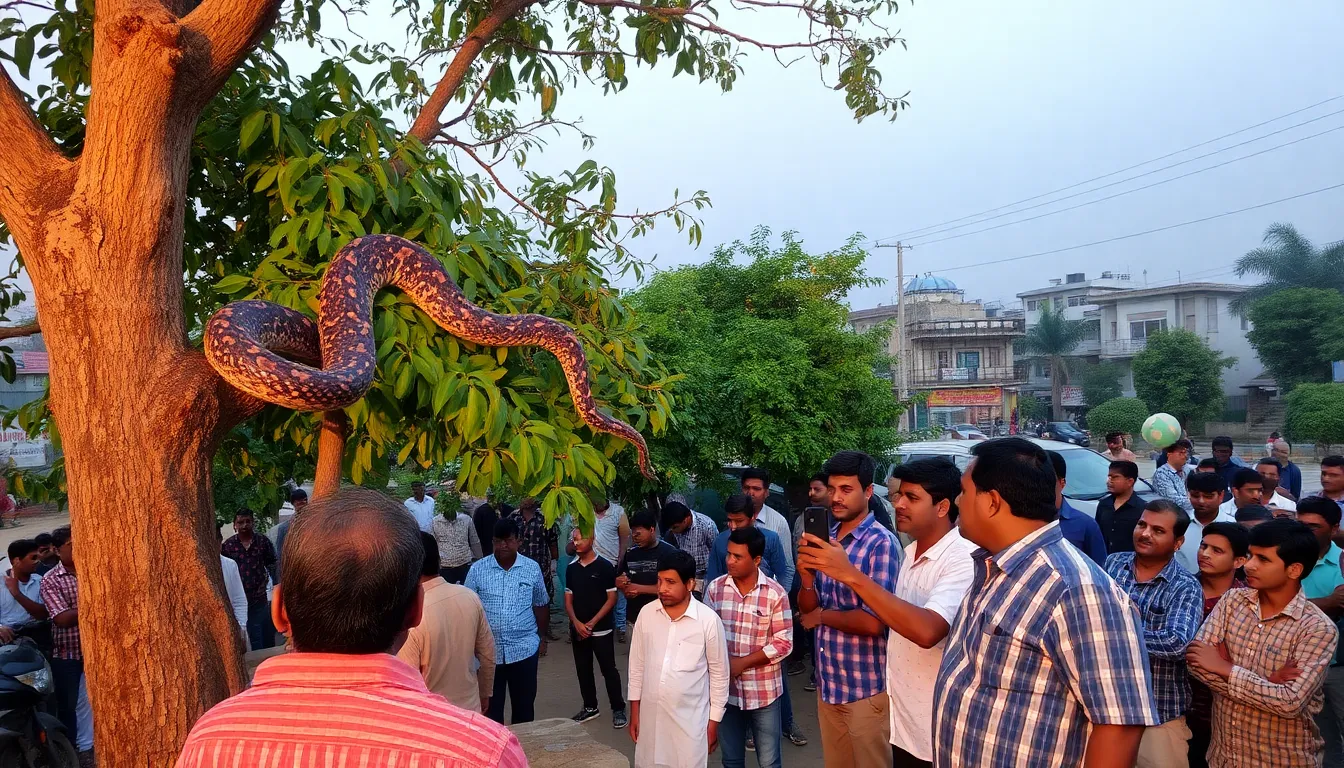 Nine-Foot Python Spotted in Kheralu