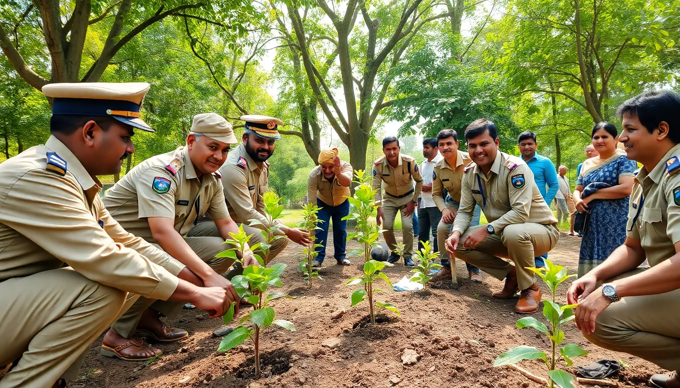 Patan Police Celebrate World Environment Day with Tree Planting