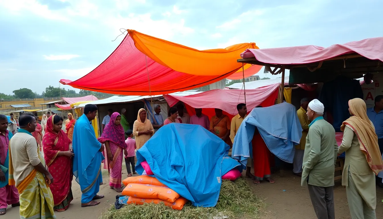 Plastic Tarpaulin Sales Surge in Banaskantha District Due to Rain