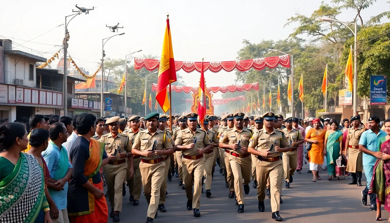 Police Conduct Flag March Ahead of Rath Yatra in Patan